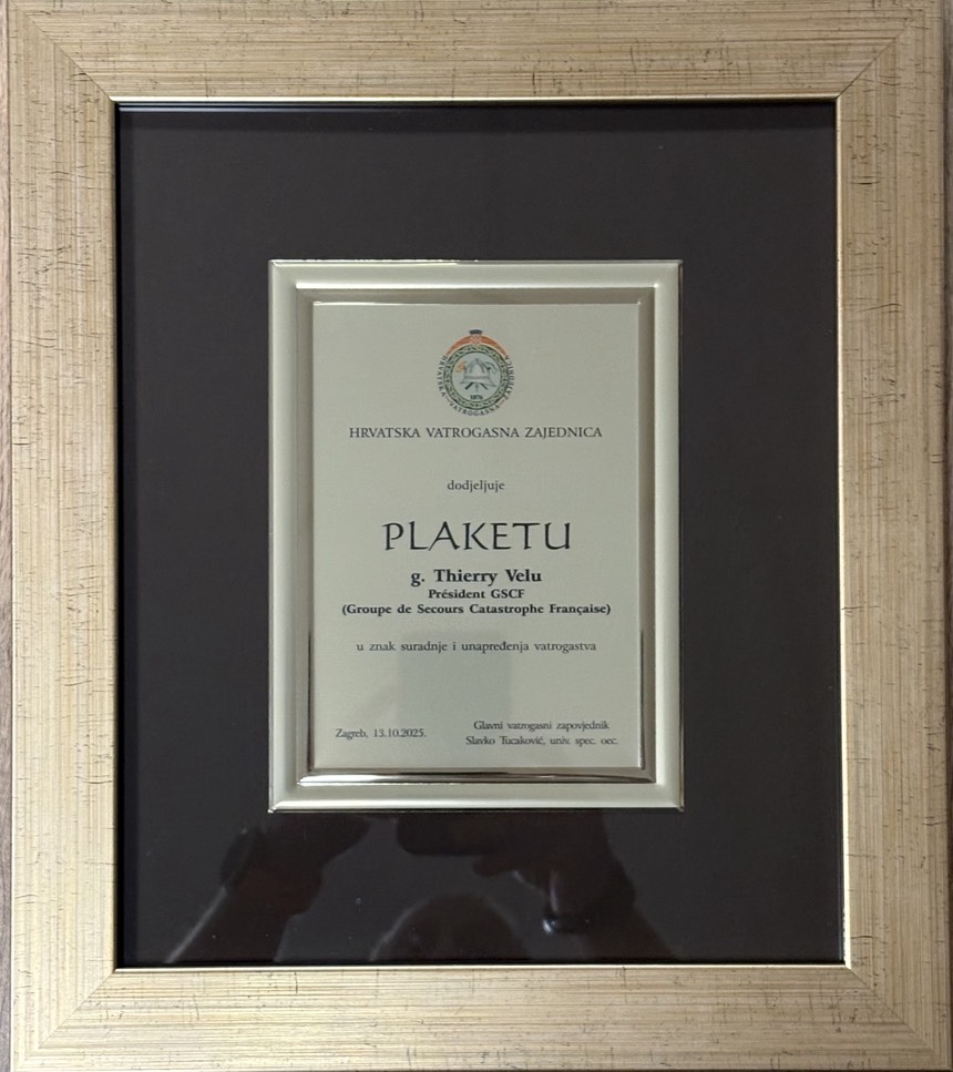 Thierry Velu - cérémonie pompiers de Croatie